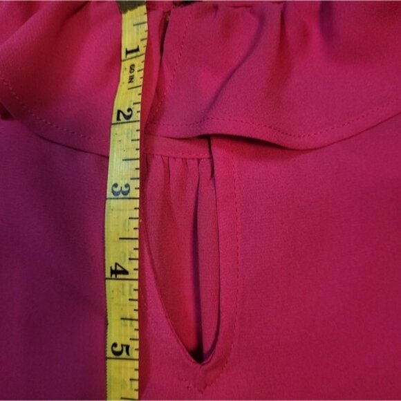Tommy Hilfiger Pink Sleeveless Blouse Womens Size Small Ruffle Spring Summer - Picture 11 of 11